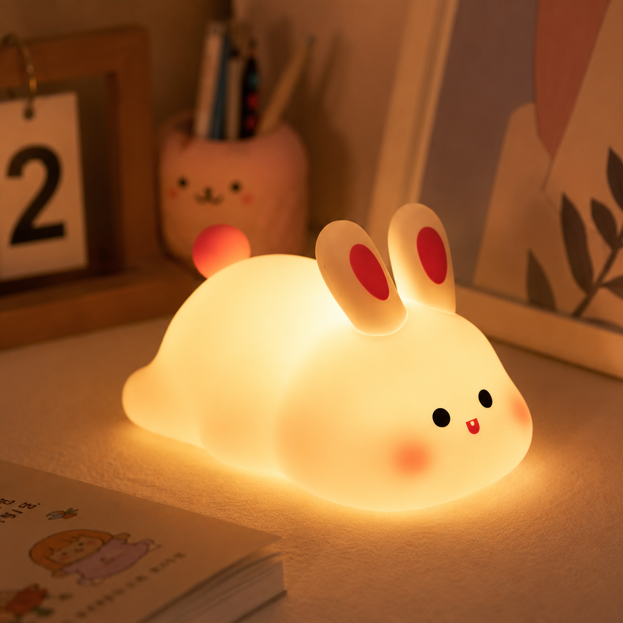 Cute Bunny Silicone LED Night Lamp