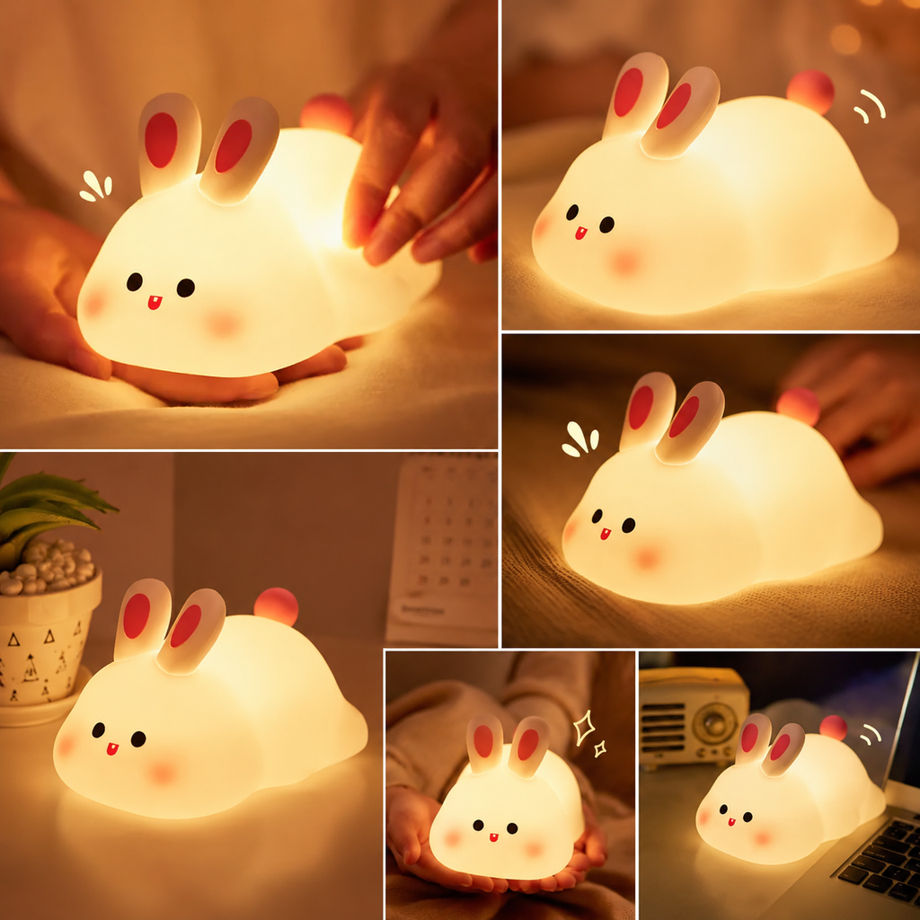 Cute Bunny Silicone LED Night Lamp
