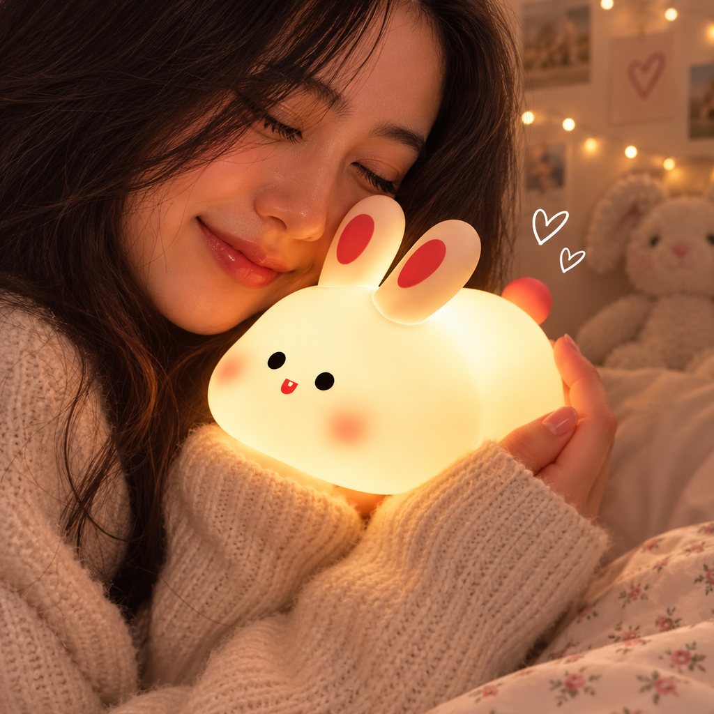 Cute Bunny Silicone LED Night Lamp